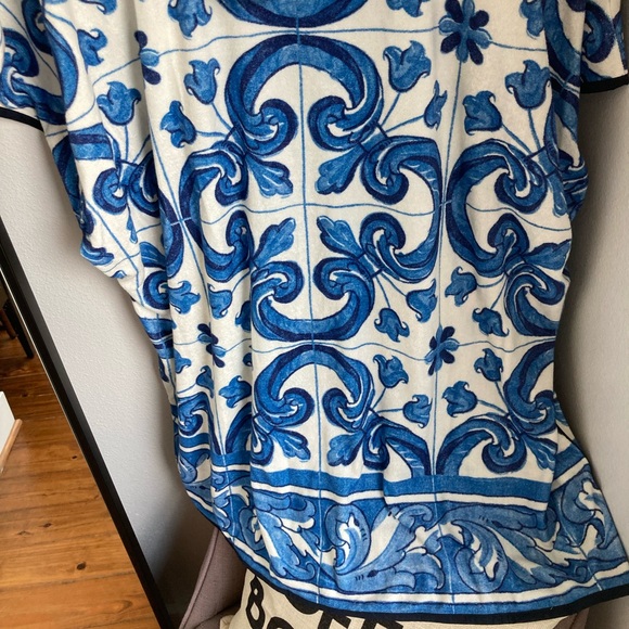 NWT Tuckernuck Majolica Terrycloth Cover Up M/L - Picture 7 of 13